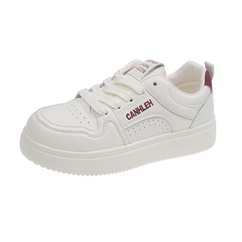 Muffin Platform White Shoes Women's New Fashion Versatile Comfortable Breathable College Style Casual Sports Shoes
