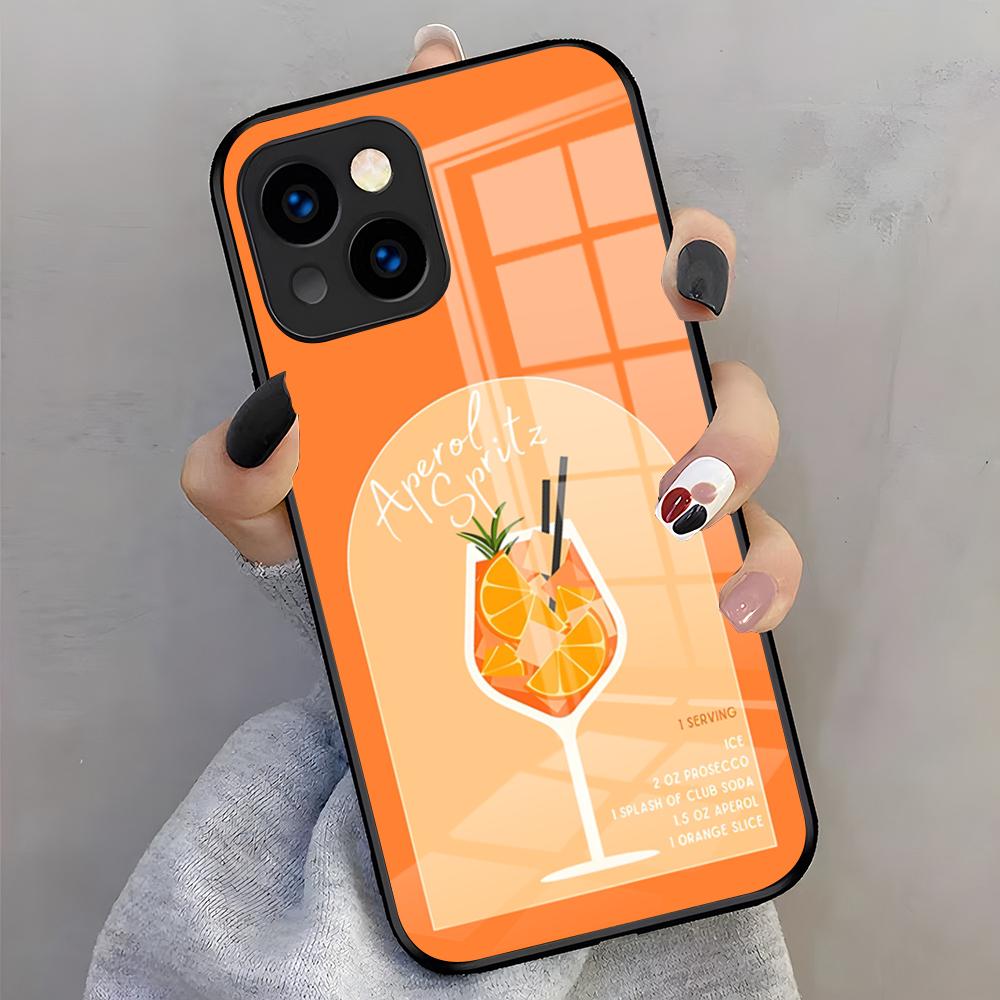 A-Aperol S-Spritz Phone Case For IPhone 17 Pro Max 16 15 14 Pro Max 13 11 X Xs Xr 8 7Plus Glass Cover