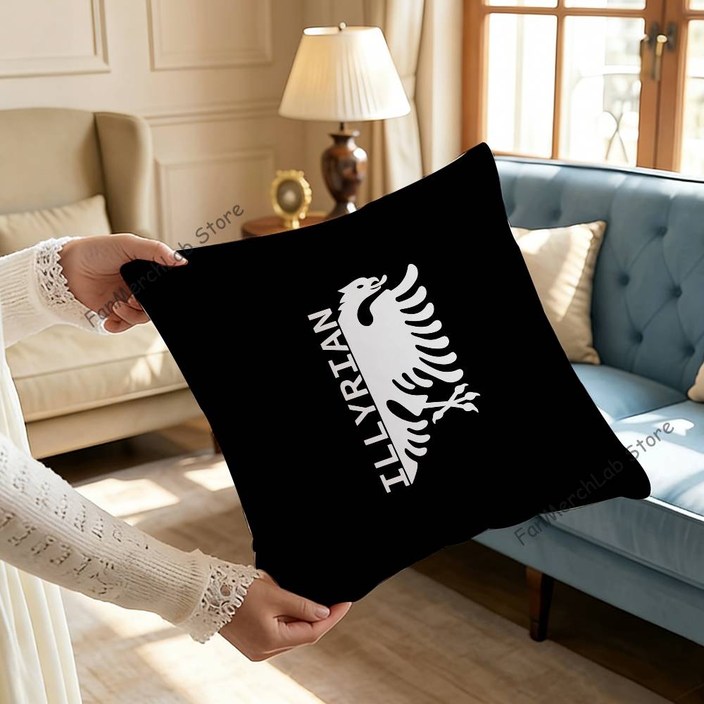 Cuscino con Logo Bandiera Albanese Illirica per Camera da Letto, Auto, Caffetteria, Stanza e Salotto Copricuscino Decorativo per Divano