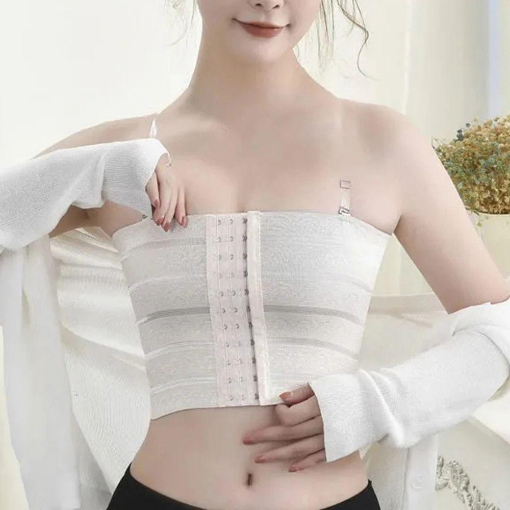 1Pcs Flat Vest Breast Tank Top Corset With Bra Straps Breast Binder Reinforced Chest Shaper