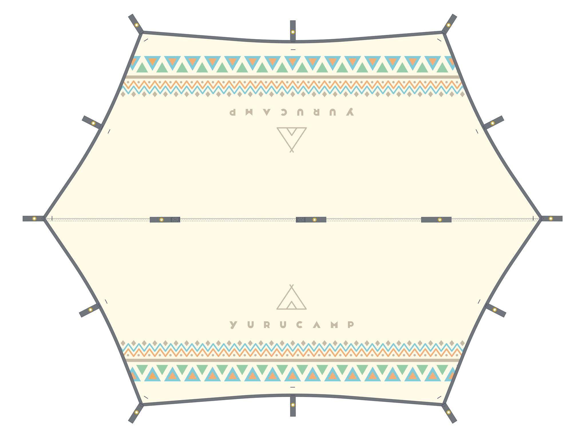 Шестиугольный тент Dragon Horse Yurucamp, Серебристый [3м x 4м]