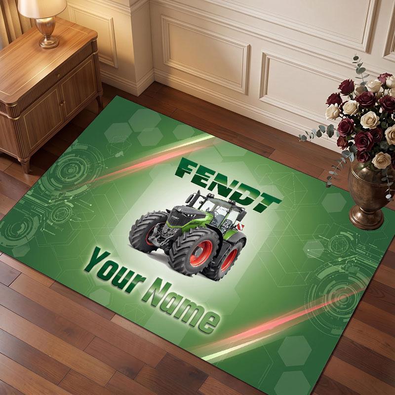Tappeto in Cristallo Vellutato Personalizzato Fendt, Tappeto Morbido Antiscivolo con Testo Nome Personalizzato per Soggiorno Camera da Letto