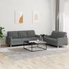 Vidaxl 2-Piece Lounge Set, Fabric Upholstered, Dark Grey