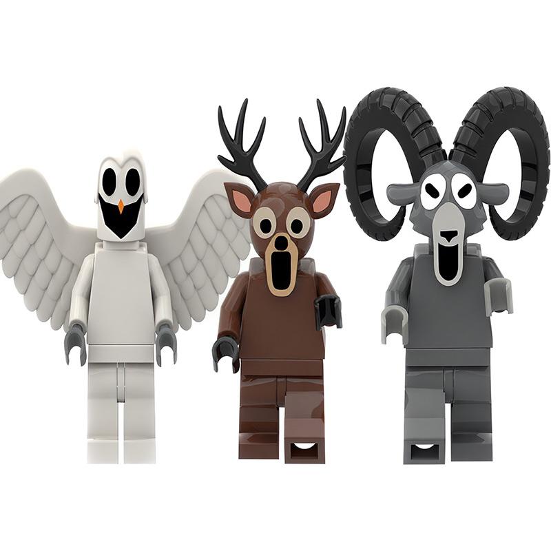 99 Nights In The Forest Deer Owl Goat Monster Handmade DIY Decor Building Set Model Assembled Blocks For Children Plastic New