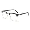 Half-frame rice nail frame anti-blue flat light glasses men's and women's goggles can be equipped with myopia glasses frame literary style