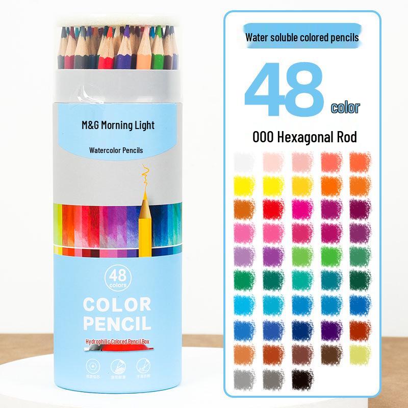 Morning Light No-Sharpen Water-Soluble & Oil-Based Colored Pencils for Kindergarten & Primary Students