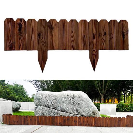 Wood Fence Bendable Garden Edging Border Decorative Corrosion-resistant Flower Bed Fence Easy Install Multifunctional Outdoor Decor Barrier