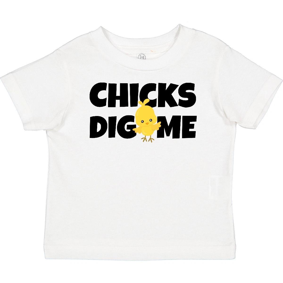 

Inktastic Chicks Dig Me Baby T-Shirt Easter Kids Chick Cute Funny Spring Infant 150