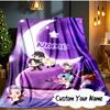Custom Name Music Friends K-pop Blanket Ideal Bedding Blanket Perfect for Travel, Camping, Living Rooms, Offices, Sofas, Fan Christmas Gift