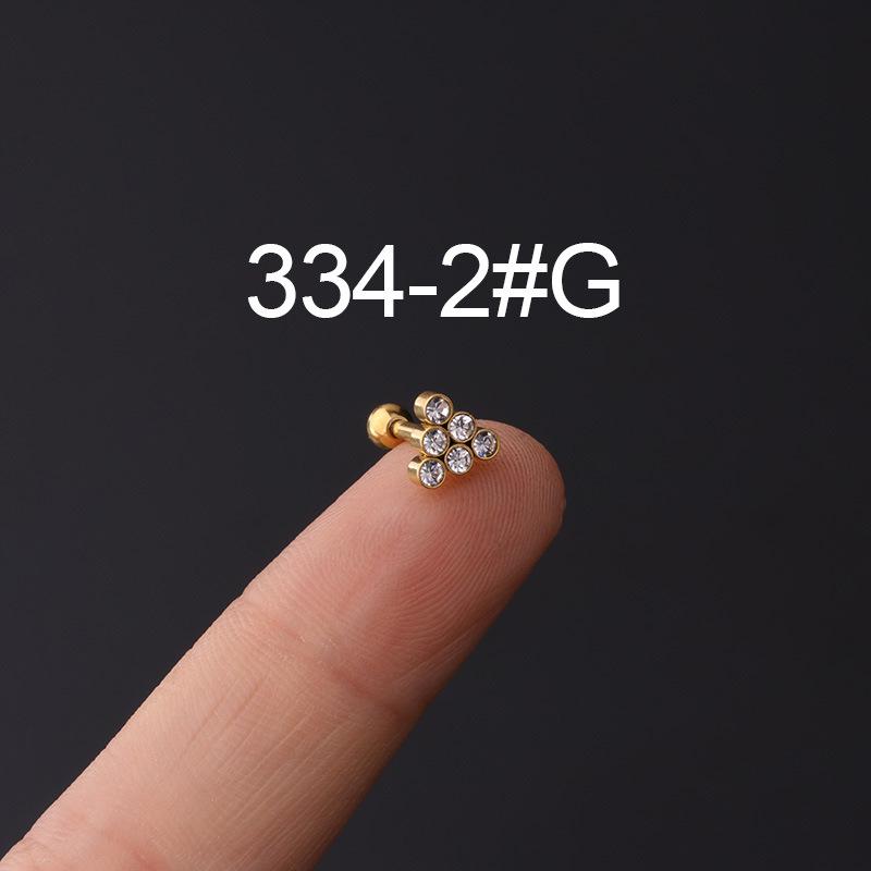 16g Stainless Steel Cartilage Screw Ball Earrings - Trendy European & American Piercing Jewelry