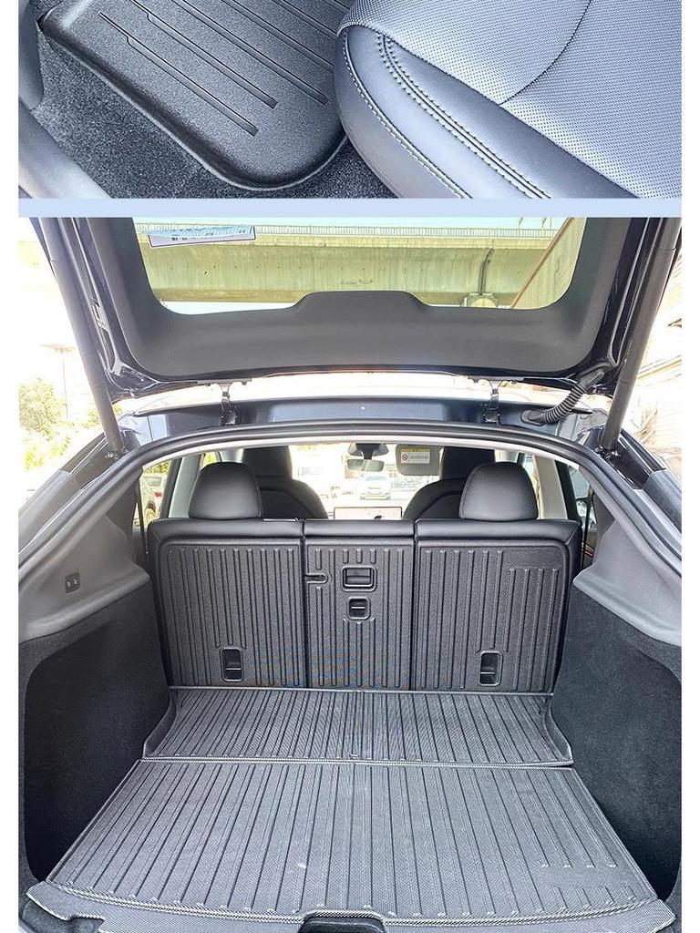 TPE Trunk Backrest Pad & Floor Mats for 2025 Tesla Model Y Facelift