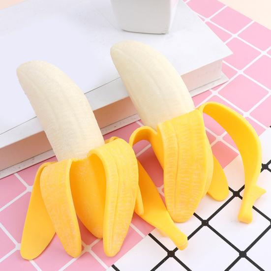 1/2/3Pcs Simulation Peel-off Banana Squeeze Toy Stress Relief Fruit Pinch Sensory Toy Kids Adults Soft TPR Stress Ball Calming Fidget Toy