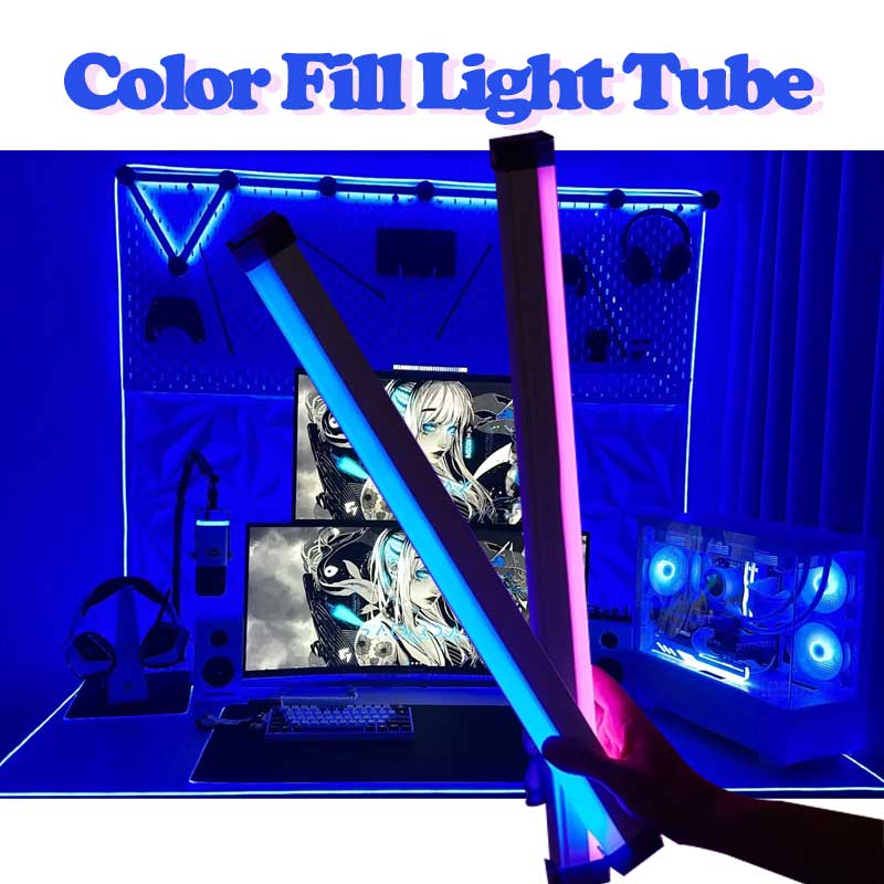 Colorful Tube Light RGB Light 17cm/32cm USB Light Night Light purple Blue Light Stick Room LampHandheld Hanging Fill Light Photo