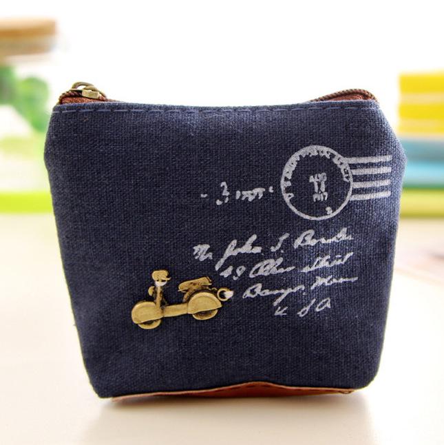 

Korean Retro Canvas Coin Purse & Key Pouch