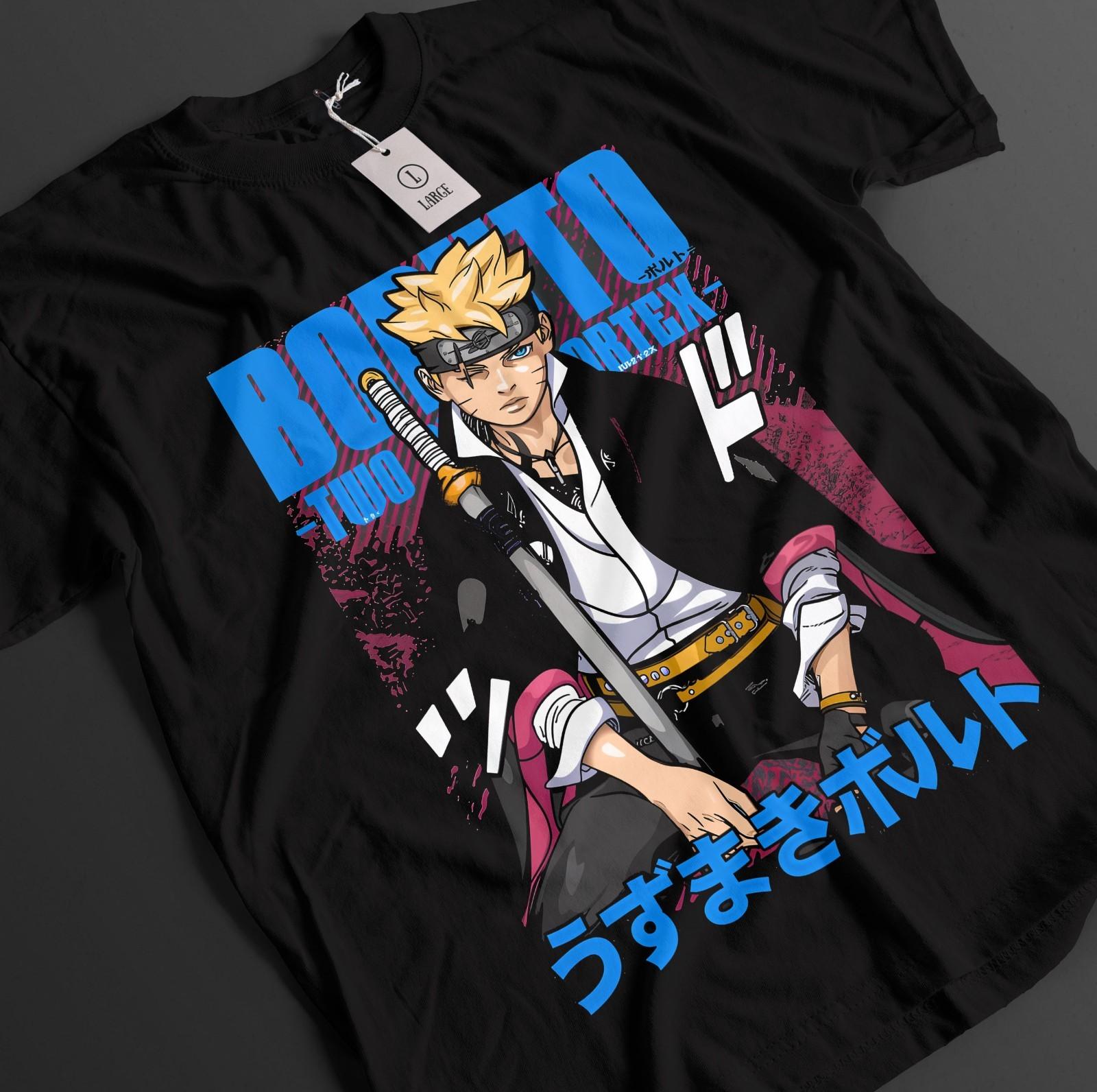 Boruto Tshirt Naruto Shirt Sarada Uchiha T-Shirt Mens Womens Tees Top Uzumaki Anime Kawaki Unisex Tee S