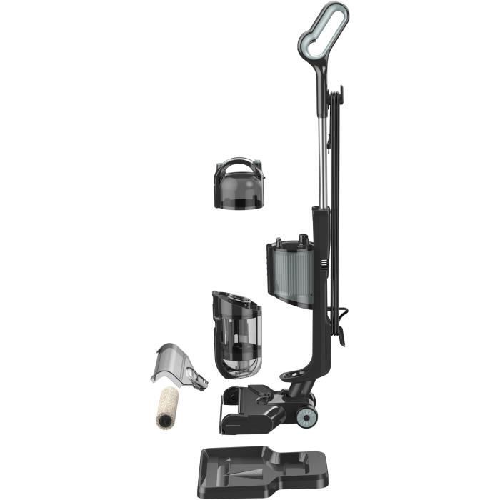 Aspirateur balai laveur filaire - LIVOO DOH143 CLEAN’UP - 600 W - 2 en 1 - 15 kPa - 80 dB - 2 réservoirs - Gris