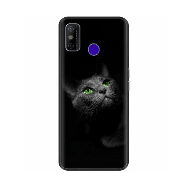 Pentru Tecno Spark 6 Go Husă pentru telefon Husa din silicon moale de desene animate pentru Tecno Spark 6 Go Spark6 Go Negru Tpu Bara de protecție drăguță de desene animate
