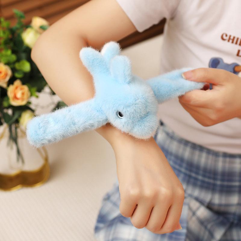 Cute Little Dolphin Doll Plush Toy Blue Dolphin Bracelet Girl Bag Keychain Small Pendant
