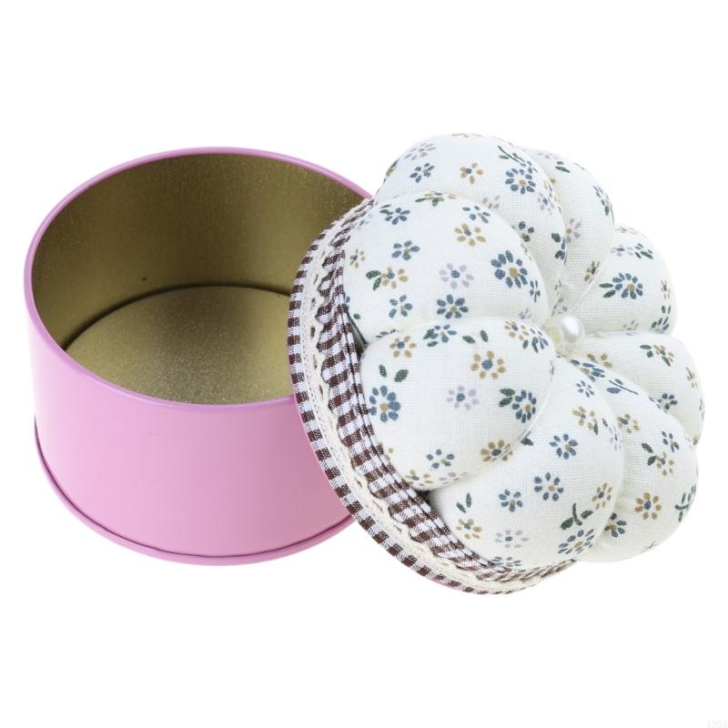 Flower Pin Cushion with Storage Container Quilting Pin Holder for Sewing Pin Thread Thimble Button and Sewing Accessory Dropship