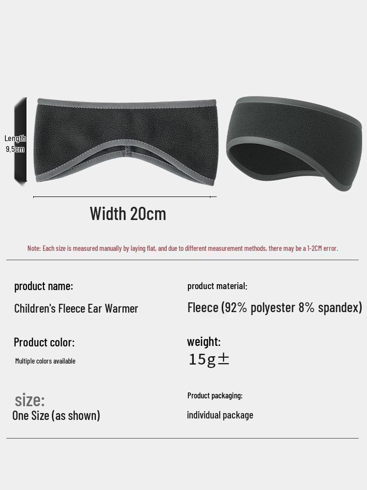 Children's Winter Ear Warmer Headband: Thick Fleece, Windproof, Cold-Proof for Running, Skiing, and Cycling.