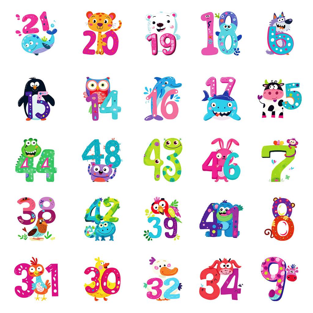50 New Products Animal Series Puzzle Stationery Stickers Digital Stickers Cartoon Waterproof Decorative Helmet Water Cup