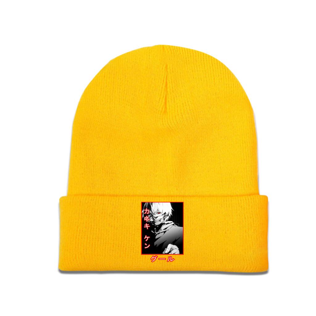 

Вязаная шапка Tokyo Ghoul Ken Kaneki, шапки, осенне-зимняя шапка, теплая кепка в стиле хип-хоп для женщин унисекс, подарки One Size