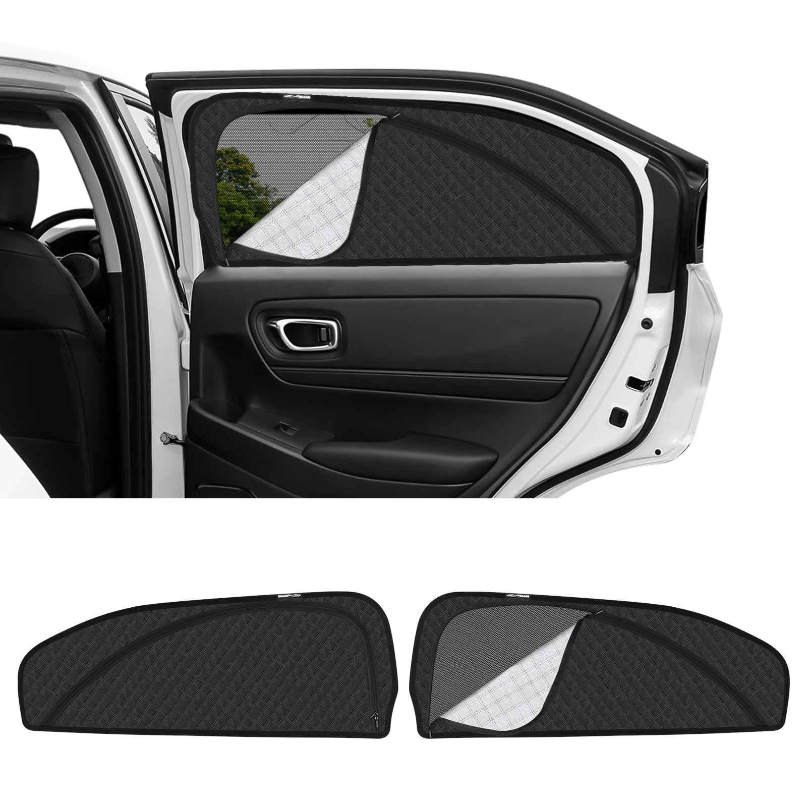 

New Vezel sunshade with rear seat and integrated car shade for the VEZEL Mesh curtain sunshade with UV sun UV insect and Includes two Japanese