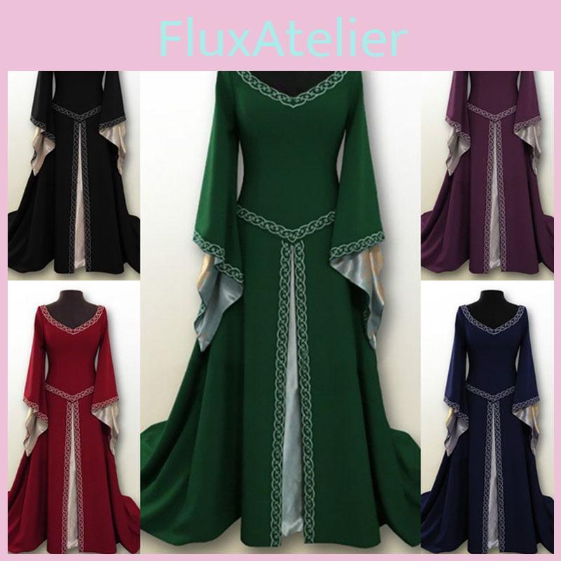 Enchanting Medieval Renaissance Women's Vintage Gown Dress For Fantasy Events And Parties