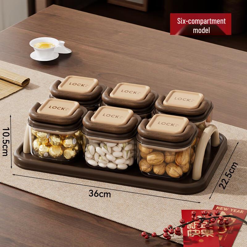 Ruhan Lidded 6-Grid Snack & Dried Fruit Tray