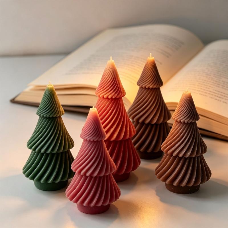 Flexible Holiday Tree Casting Mould for Candle Making, Christmas Decorations, Gypsum Craft and Epoxy Resin Projects