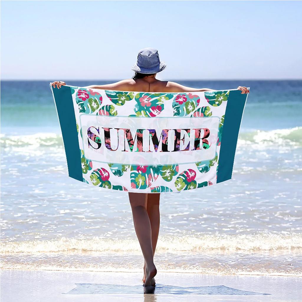 Summer Swimming Beach Towel Hawaii Sport Fitness Yoga Bath Towel Printed Free Quick Dry Beach Towel Microfiber Bath