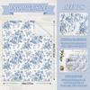 Floral Fuzzy Blanket Blue Flowers Throw Blanket Decorative Soft Cozy Flannel Blanket for Home Bed Sofa Couch Chair,