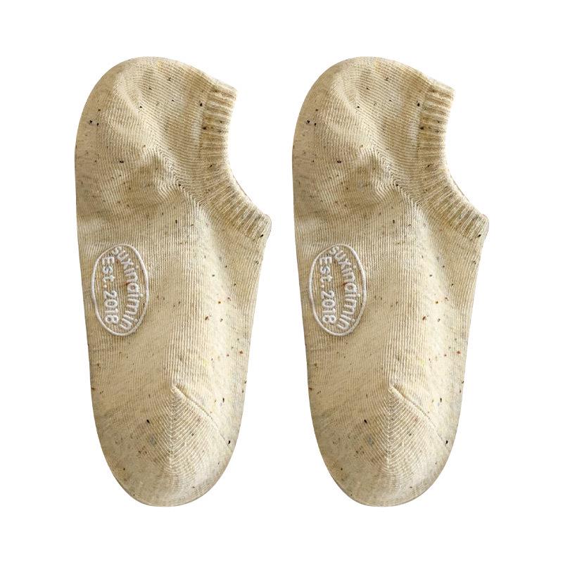 Women's White Cotton No-Show Socks - No-Drop Heels, Short Tube, for Spring & Summer