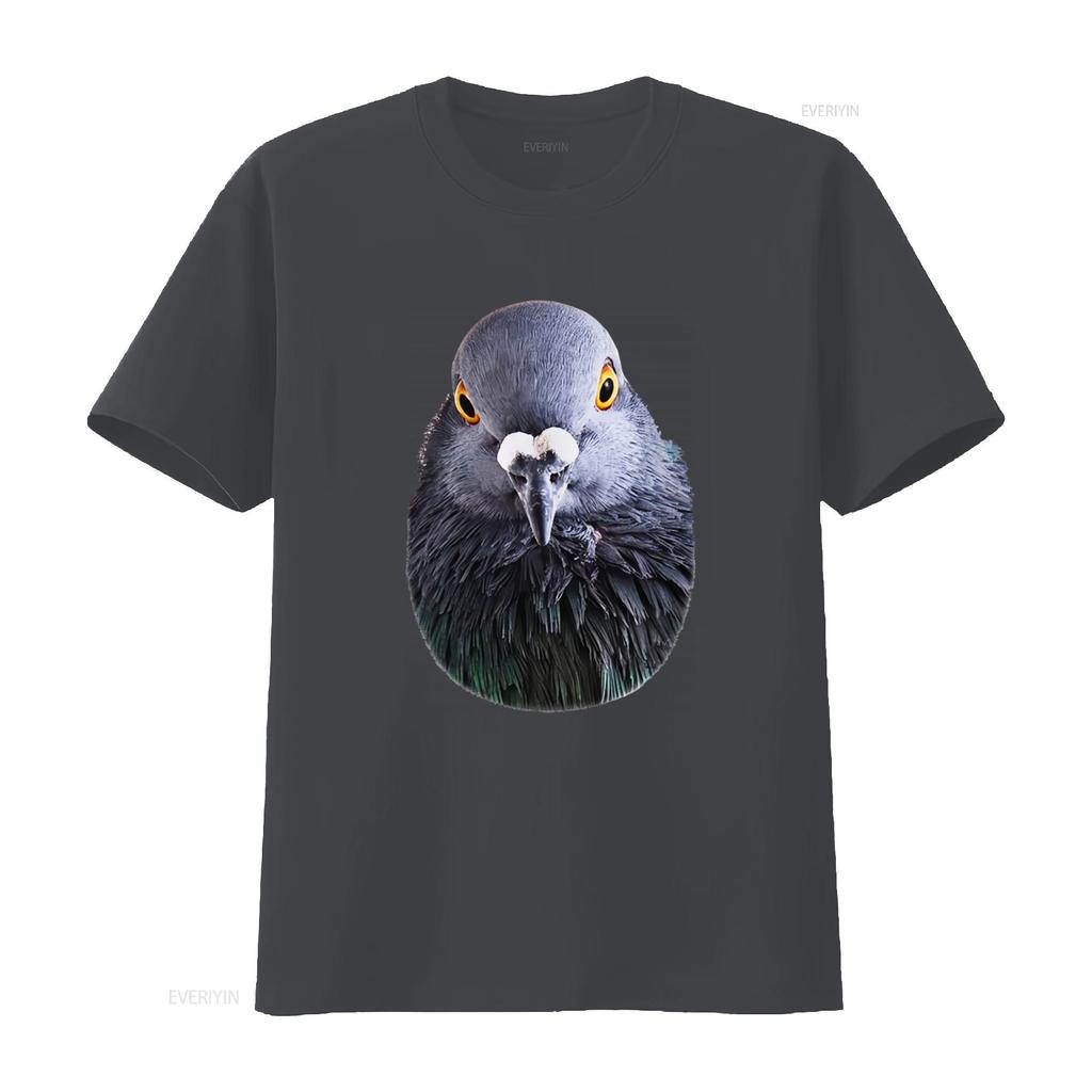 Unique Pigeon Head Art Design T Shirt for Kids Premium Quality Vintage Washed Breathable Slightly Streetwear Unisex Versatile