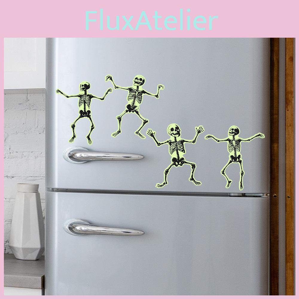 Halloween Glow Skeleton Wall Sticker Pvc Decal For Living Room And Home Decor