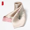 Zhi Jin Lou Handbesticktes Seiden-Quadratuch mit Orchideen