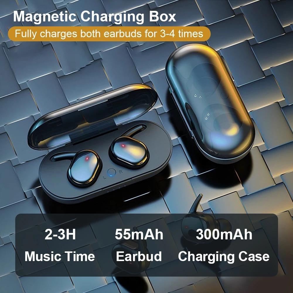 Admisitr Touch Bluetooth Headphones Dual-ear Stereo Wireless Dual-ear Tws with Power Bank Function 5.0