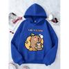 Kapibara Pijąca Sok Dziecięca Bluza z Kapturem Urocza Harajuku Bluza dla Chłopców Dziewcząt Wiosenna Codzienna Bluza z Kapturem