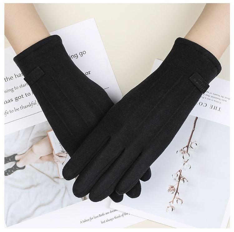 Warm Gloves Three-Line Cycling Rabbit Velvet Men'S And Women'S Fashion Cold-Proof Touch Screen Velvet Outdoor Autumn And Winter Gloves