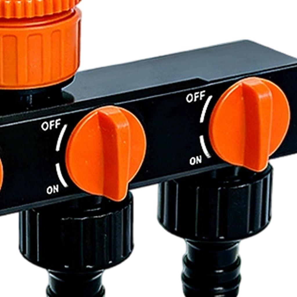 Water Distributor Connector 4Way Hose Spigot Distributor Anti-Drop Water Distributor Hose Splitter Valve Splitter Faucet Adapter