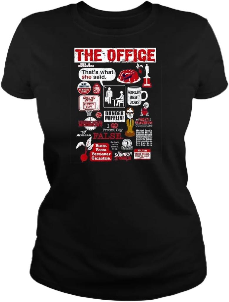 T-shirt da Donna con Umorismo da Ufficio - That's What She Maglietta in Cotone per Donna - Manica Corta Girocollo Morbida Aderente