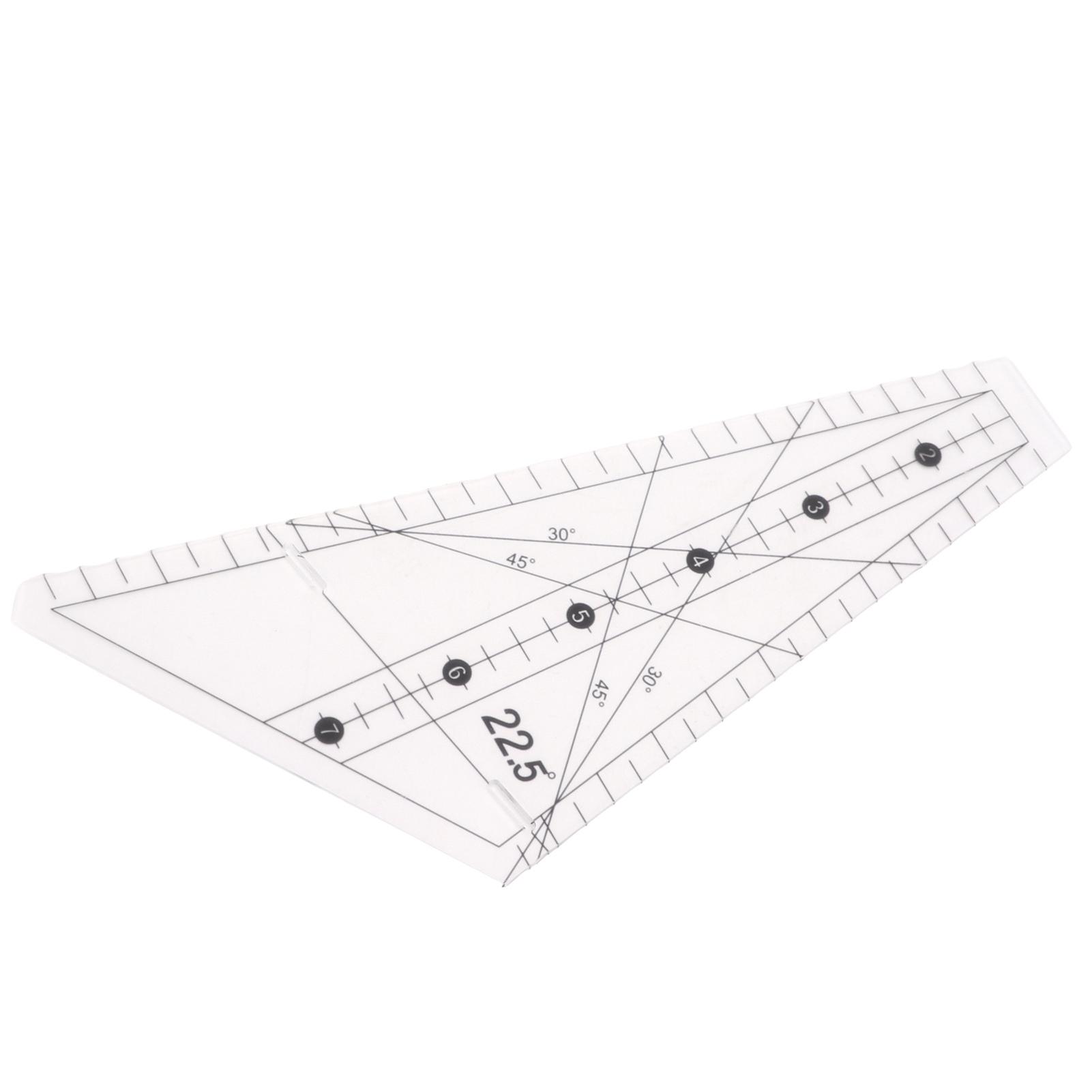 

Quilting Ruler 22.5 Degrees Slot Design Transparent Plastic Tailor Ruler Tool for Sewing DIY Craft12ft