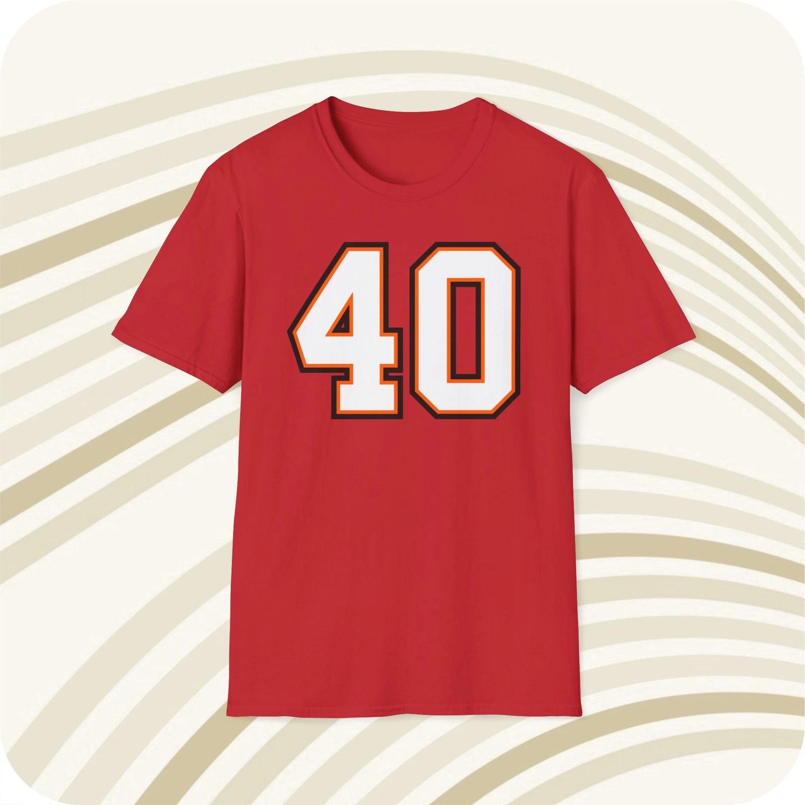 

Mike Alstott Tampa Bay Buccaneers #40 NFL Jersey T shirt - Front & Back Print 4XL