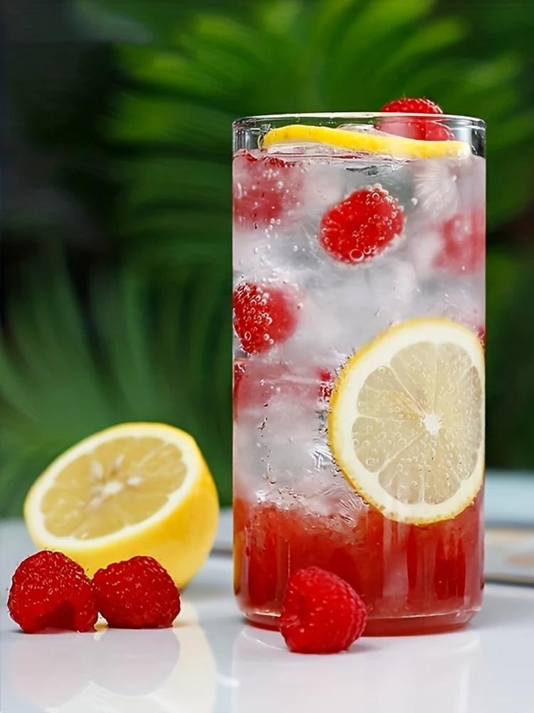 1KS Kreativní tenké sklenice Highball Čtvercové sklo Průhledné Sklo na studené nápoje Velkoobjemové Sklenice na ledovou kávu Mléčný čaj Červené víno Pivo