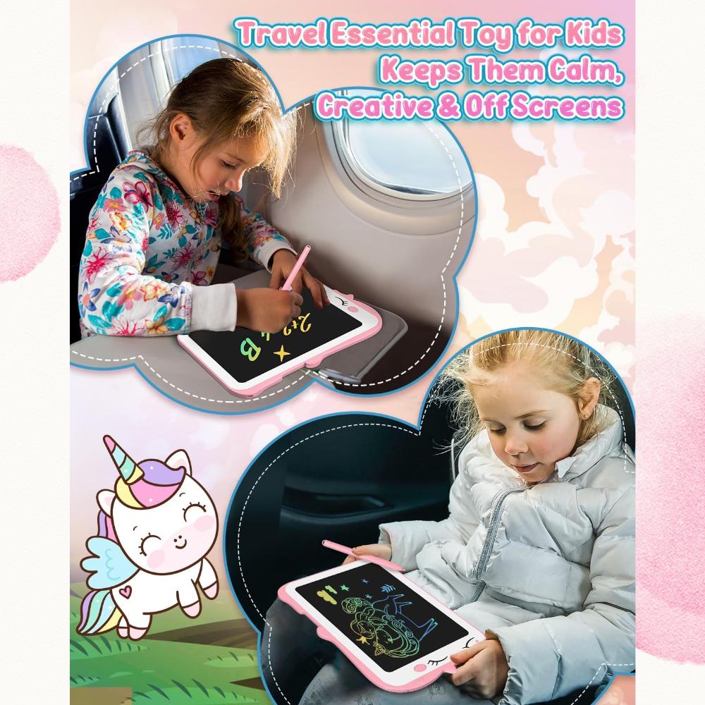 8.5 Inch Unicorn Colorful LCD Writing Tablet for Kids,  Doodle Drawing Board, Learning Travel Essential Toy Birthday Gift 3+
