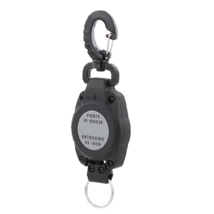 Scubas Diving Gear Retractor with Clip & Split Rings Dives Gear Retractable Tethers Compacts Gear Keepers Easy to Use