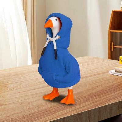 Creative 5 Inch Goose Outfits Red Hoodies Soft Solid Color Mini Porch Goose Hoodies Tabletop Goose Costume for Decoration