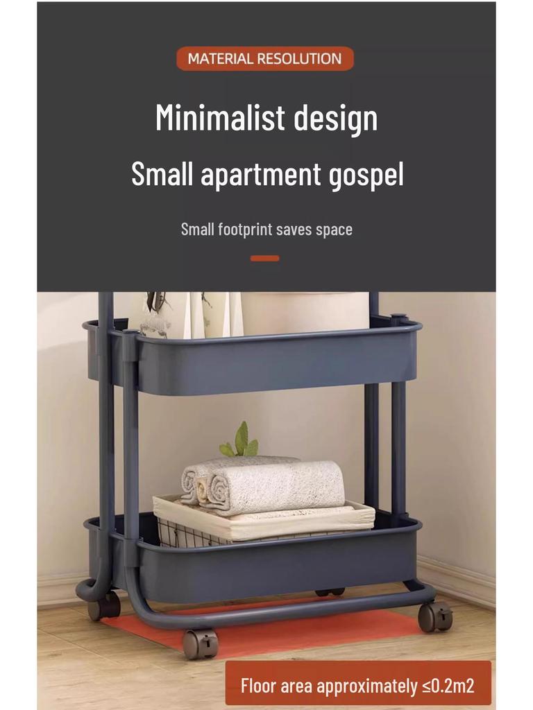 Stand-Kleiderständer auf Rollen für Schlafzimmer oder Wohnung - Kompakte Aufbewahrung für Mäntel und Übernachtungsgarderobe.