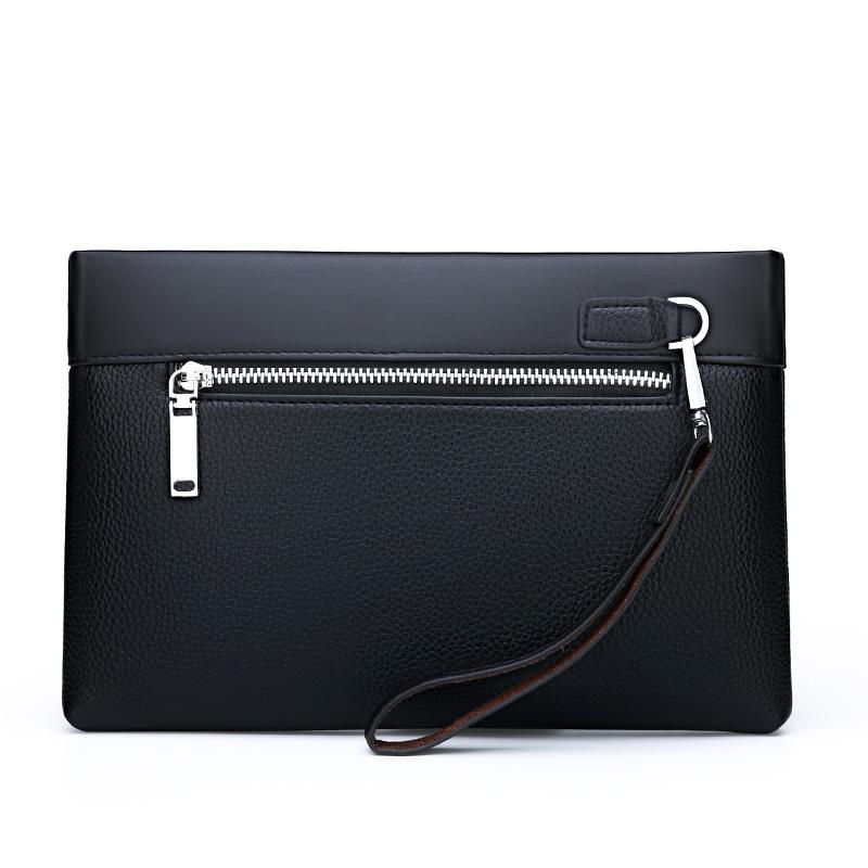 Tasche Für Männer Solides PU-Leder Business Herren-Geldbörse Kartenetui Umschlag Clutch Tasche Designer Luxus Tasche Sacoche Homme Sac A Main
