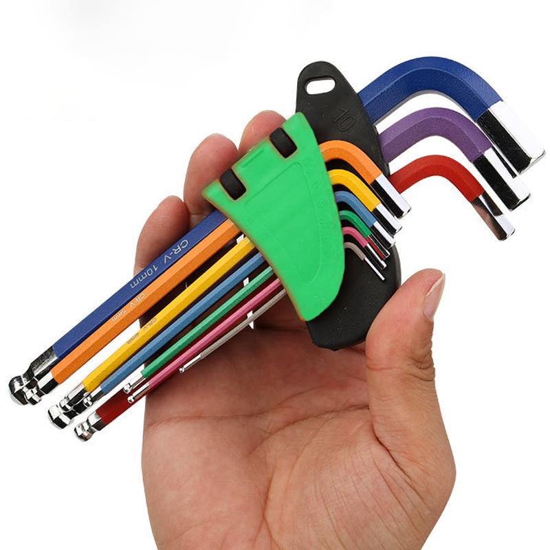 

Набор разноцветных шестигранных ключей с 9 различными моделями